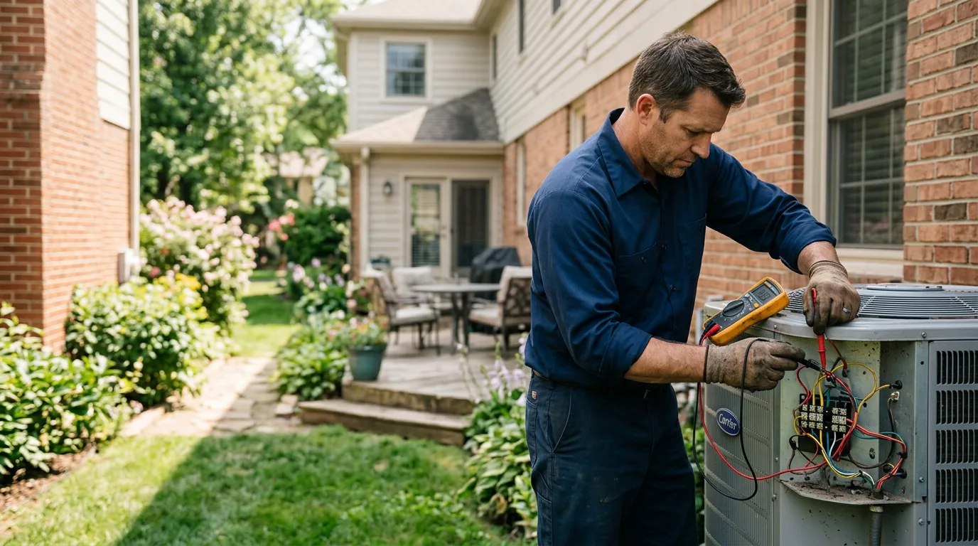 HVAC technician working near Hoquiam, WA